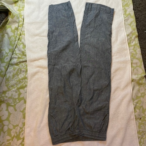 L.L. Bean ~ 4 MT ~ 100% Linen Elastic Waisted Summer Pants - Picture 3 of 10